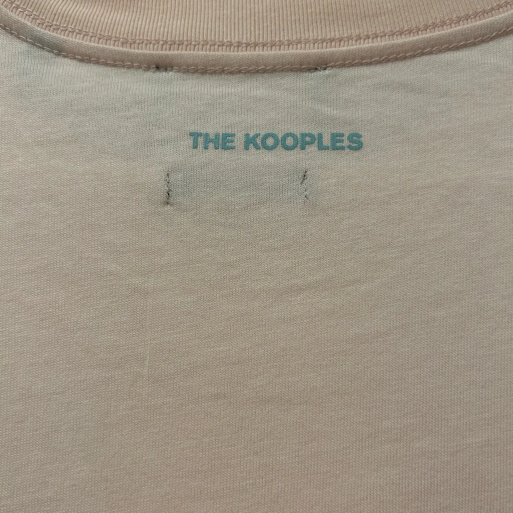 The Kooples 100% Cotton Pink Embroidered Skull T-Shirt Size L - Picture 8 of 9